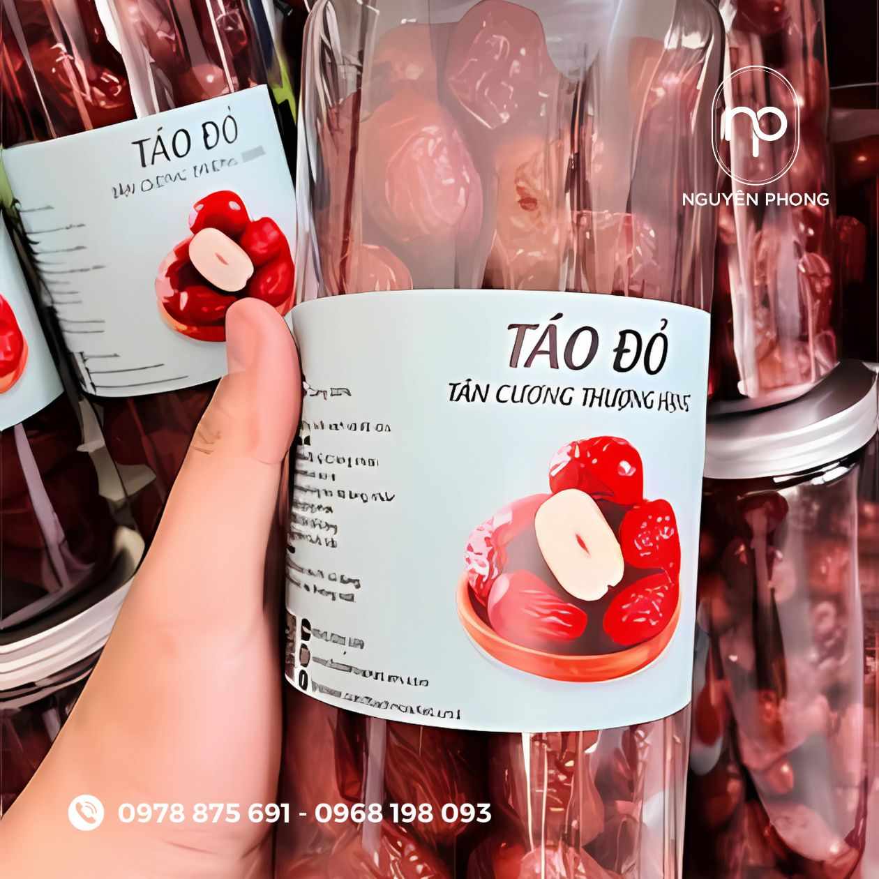 Mẫu in tem dán táo đỏ